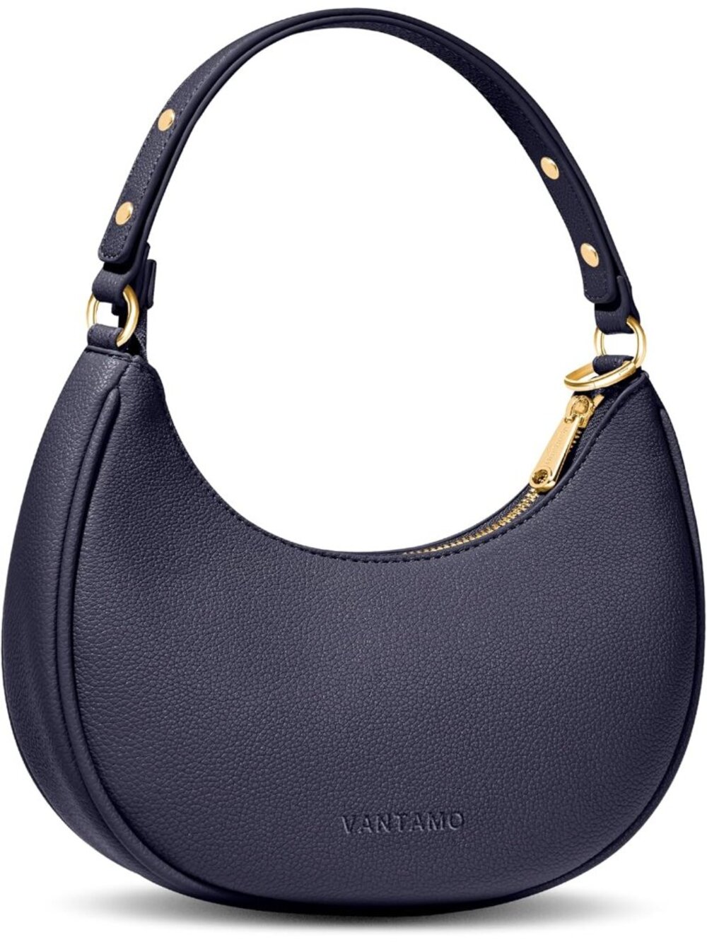 👜Women's Navy Purple Vegan Leather Hobo Bag Slouchy Shoulder Tote Handbag Purse